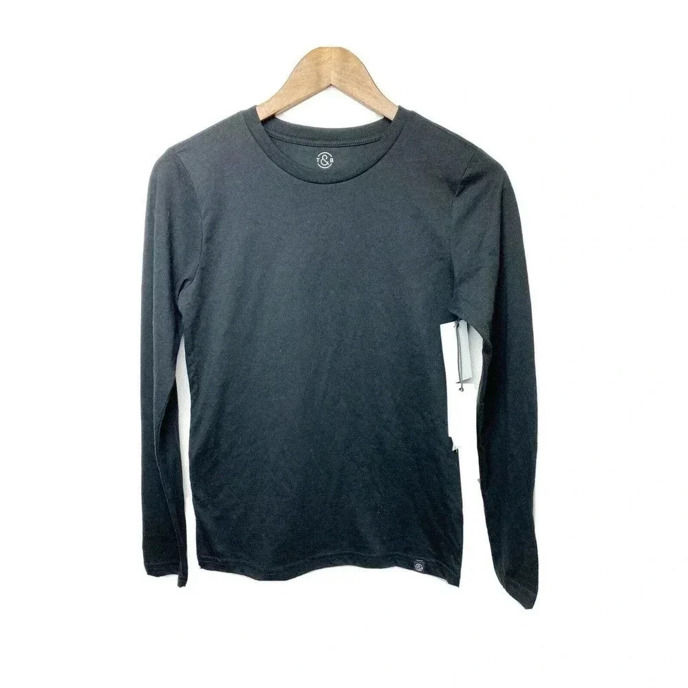 Treasure and bond black Nordstrom girls‎ full sleeve tee Sz L (10/12) NWT
